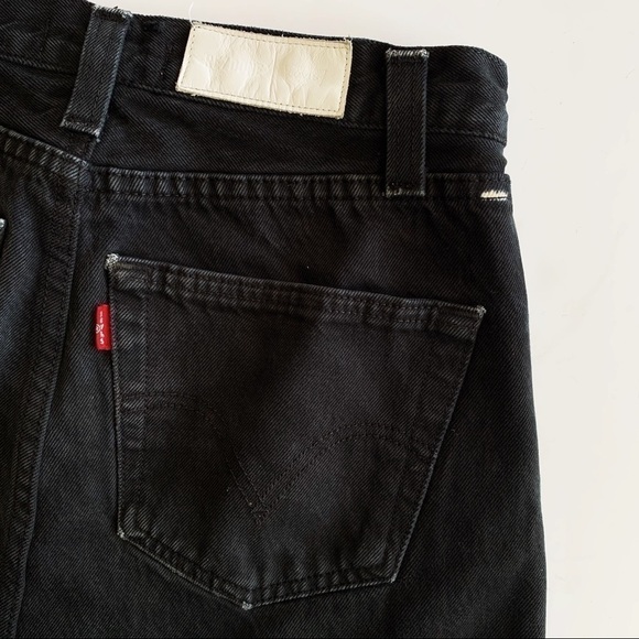 Re/Done Levi’s | Black Denim Mini Skirt Size 25 - Picture 6 of 8